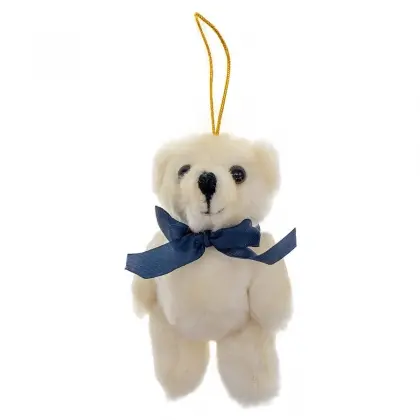 Αρκουδάκι Λούτρινο Διακοσμητικό Ύψος 10cm Με Κορδόνι