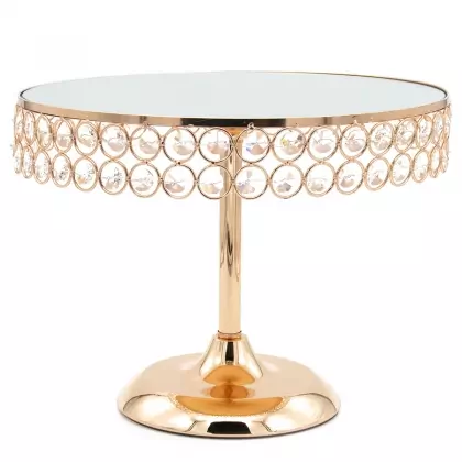 Δίσκος Μεταλλικός Με Βάση Καθρέφτη Με Πόδι Φ30x23.5cm