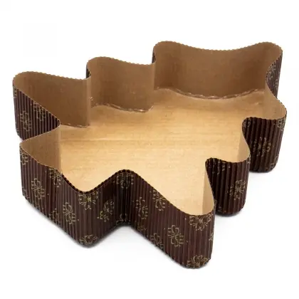 Φόρμα Ψησίματος Χάρτινη Χριστουγεννιάτικη Σε Σχήμα Δέντρο 14x16x3.5cm Συσκευασία 5 Τεμαχίων