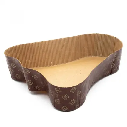 Φόρμα Ψησίματος Χάρτινη Χριστουγεννιάτικη Σε Σχήμα Καμπάνα 21x26x6cm Συσκευασία 5 Τεμαχίων