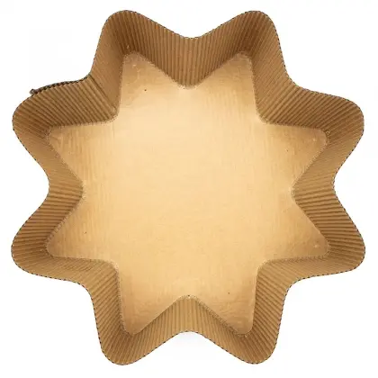 Φόρμα Ψησίματος Χάρτινη Χριστουγεννιάτικη Σε Σχήμα Αστέρι 26x26x5cm Συσκευασία 5 Τεμαχίων