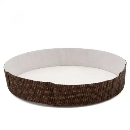 Φόρμα Ψησίματος Χάρτινη Χριστουγεννιάτικη Στρογγυλή Φ22x4cm Συσκευασία 5 Τεμαχίων