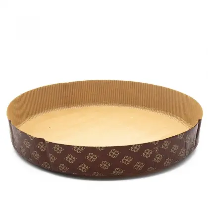 Φόρμα Ψησίματος Χάρτινη Χριστουγεννιάτικη Στρογγυλή Φ27.5x4.5cm Συσκευασία 5 Τεμαχίων