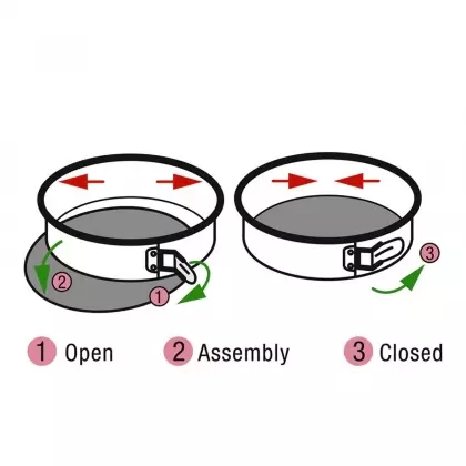 Φόρμα Ζαχαροπλαστικής Gardenia Για Κέικ Με Αποσπώμενη Βάση Φ28x7.6cm