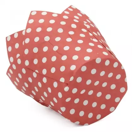 Φορμάκια Ψησίματος Χάρτινα Αντικολλητικά Τουλίπα Για Cupcakes Φ7x5cm Συσκευασία 100 Τεμαχίων