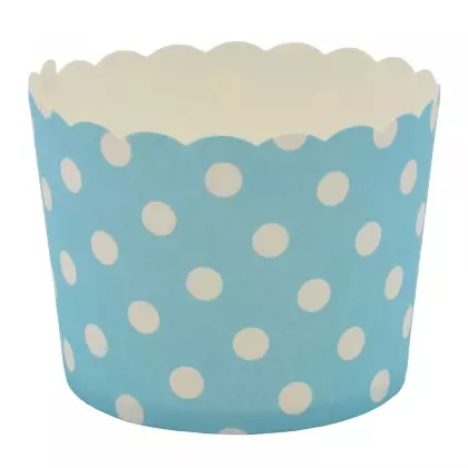 Φορμάκια Ψησίματος Χάρτινα Για Cupcakes Πουά Φ6x4.5cm Συσκευασία 50 Τεμαχίων