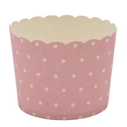 Φορμάκια Ψησίματος Χάρτινα Για Cupcakes Πουά Φ6x4.5cm Συσκευασία 50 Τεμαχίων