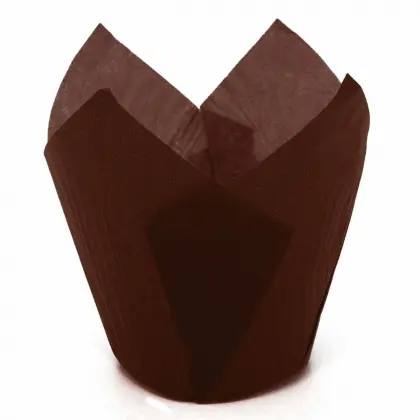 Φορμάκια Ψησίματος Χάρτινα Τουλίπα Για Cupcakes Φ5x6cm Συσκευασία 200 Τεμαχίων