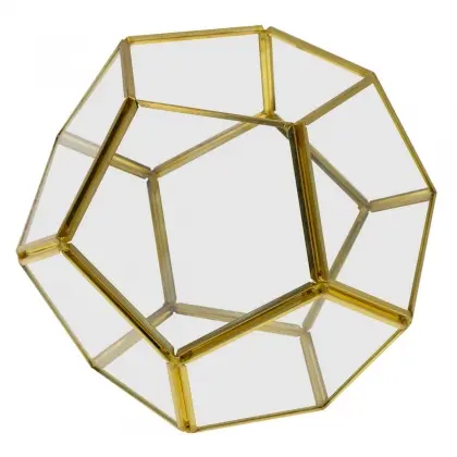 Γυάλα Terrarium Διακοσμητική Από Γυαλί Και Μέταλλο 17x17x14cm