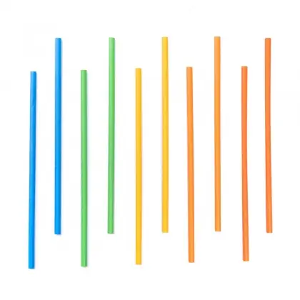 Καλαμάκια Χάρτινα Με Σχέδιο Colorful Blocks Party Συσκευασία 10 Τεμαχίων