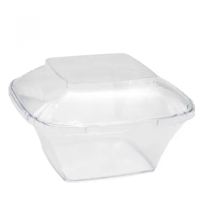 Καπάκι Διάφανο Για Μπωλ Τετράπλευρο Daniella DK036054 700ml Συσκευασία 5 Τεμαχίων