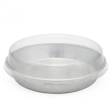 Καπάκι PET Διάφανο Για Σκεύος Αλουμινίου Φ22x4cm Συσκευασία 5 Τεμαχίων