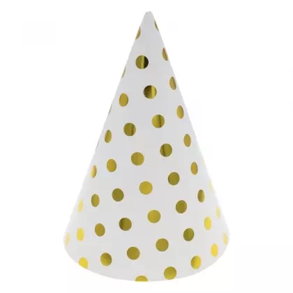 Καπελάκια Για Party Χάρτινα Πουά Συσκευασία 6 Τεμαχίων