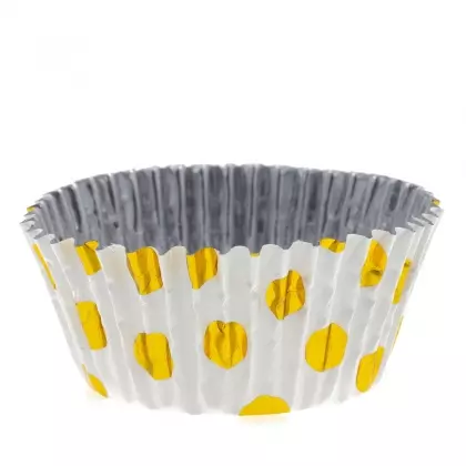 Καραμελόχαρτα Ψησίματος Foil Για Cupcakes Πουά Φ5x3cm Συσκευασία 30 Τεμαχίων