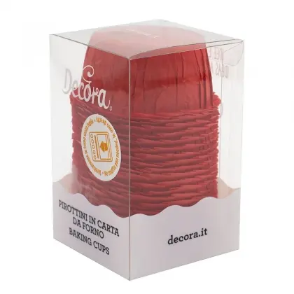Καραμελόχαρτα Ψησίματος Σαγρέ Για Cupcakes Decora Φ5.5x3.5cm Συσκευασία 25 Τεμαχίων
