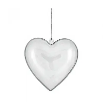 Καρδιά Πλαστική Διακοσμητική 10cm Συσκευασία 5 Τεμαχίων
