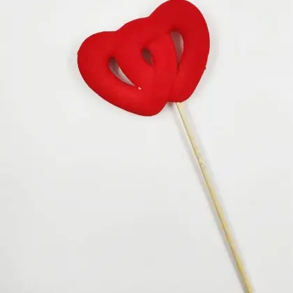 Καρδιά Βαλεντίνου Διπλή Σε Στικ 10cm