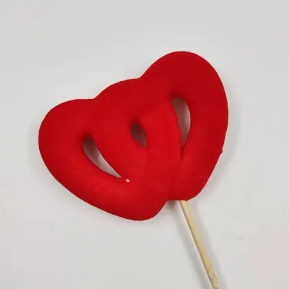 Καρδιά Βαλεντίνου Διπλή Σε Στικ 10cm