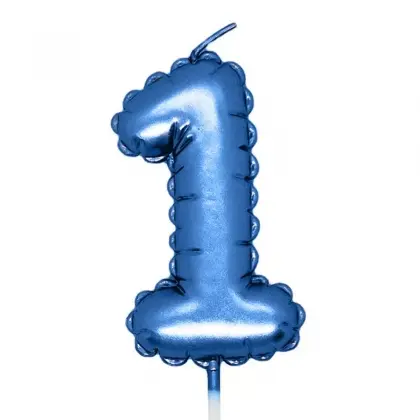Κεράκια Γενεθλίων Νο1 Σε Σχήμα Μπαλονιού Ύψος 8cm