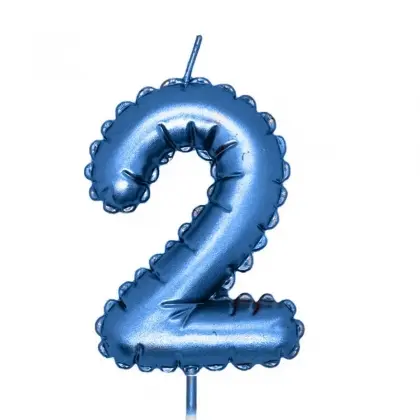 Κεράκια Γενεθλίων Νο2 Σε Σχήμα Μπαλονιού Ύψος 8cm