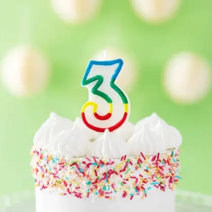 Κεράκια Γενεθλίων No3 Ύψος 6cm