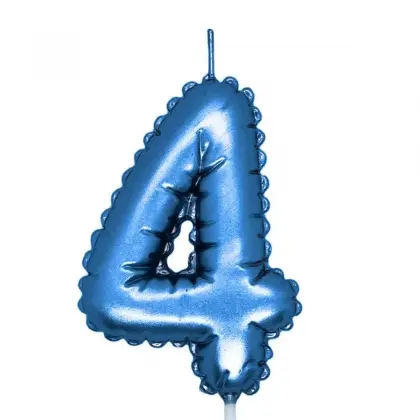 Κεράκια Γενεθλίων Νο4 Σε Σχήμα Μπαλονιού Ύψος 8cm