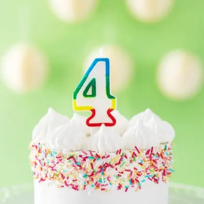 Κεράκια Γενεθλίων No4 Ύψος 6cm