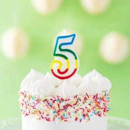 Κεράκια Γενεθλίων No5 Ύψος 6cm