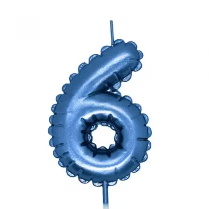 Κεράκια Γενεθλίων Νο6 Σε Σχήμα Μπαλονιού Ύψος 8cm