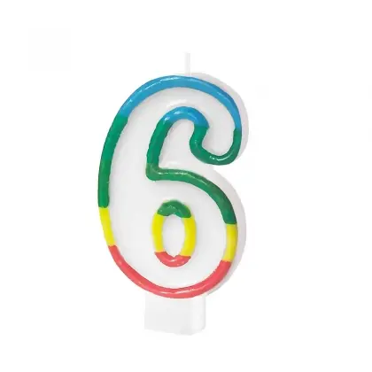 Κεράκια Γενεθλίων No6 Ύψος 6cm