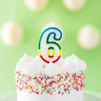 Κεράκια Γενεθλίων No6 Ύψος 6cm