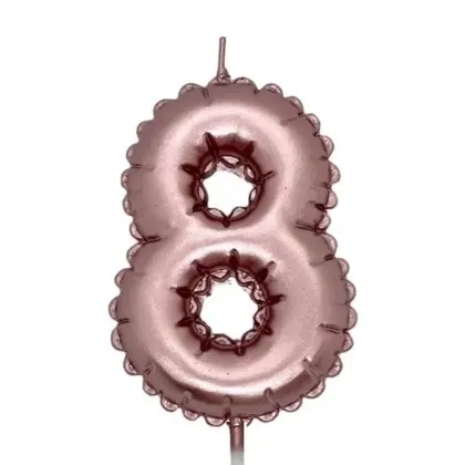 Κεράκια Γενεθλίων Νο8 Σε Σχήμα Μπαλονιού Ύψος 8cm