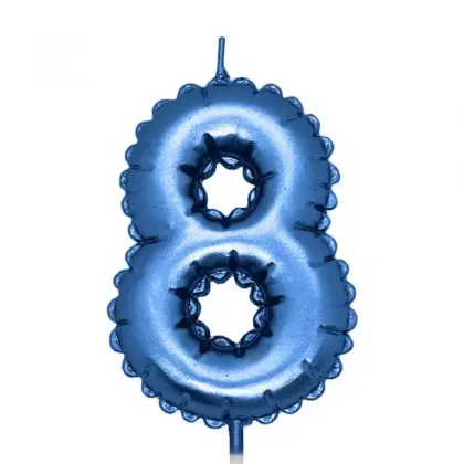 Κεράκια Γενεθλίων Νο8 Σε Σχήμα Μπαλονιού Ύψος 8cm