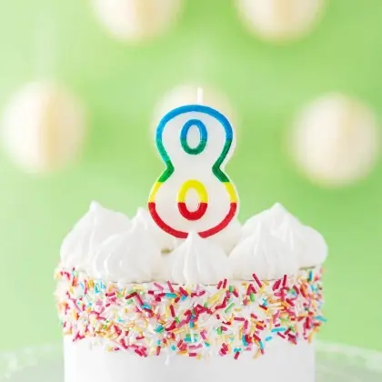 Κεράκια Γενεθλίων No8 Ύψος 6cm