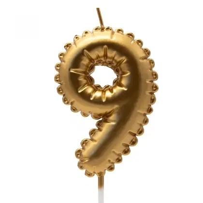 Κεράκια Γενεθλίων Νο9 Σε Σχήμα Μπαλονιού Ύψος 8cm