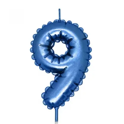 Κεράκια Γενεθλίων Νο9 Σε Σχήμα Μπαλονιού Ύψος 8cm