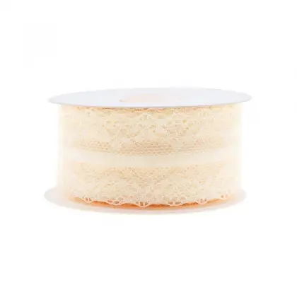 Κορδέλα Δαντέλα Διπλή Νάυλον 42mm 20y