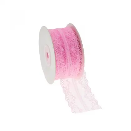 Κορδέλα Δαντέλα Διπλή Νάυλον 42mm 20y