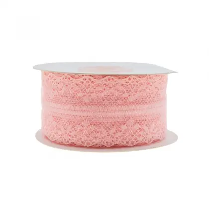 Κορδέλα Δαντέλα Διπλή Νάυλον 42mm 20y