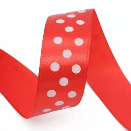 Κορδέλα Ρολάκι Πουά 25mm Σατέν 22m