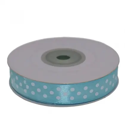 Κορδέλα Ρολάκι Πουά 16mm Σατέν 22m