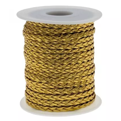 Κορδόνι Μπομπίνα Πλεξούδα Μεταλιζέ 5mm x 25m