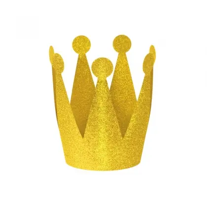 Κορώνα Πλαστική Με Glitter Με Στρογγυλές Άκρες Συσκευασία 3 Τεμαχίων