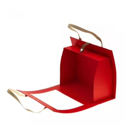 Κουτί Δώρου Χάρτινο Σε Σχήμα Τσάντας Με Κούμπωμα 28x12x23cm