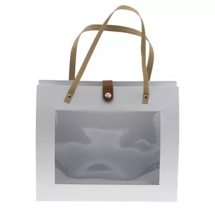 Κουτί Δώρου Χάρτινο Σε Σχήμα Τσάντας Με Κούμπωμα 28x12x23cm