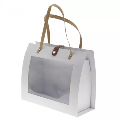 Κουτί Δώρου Χάρτινο Σε Σχήμα Τσάντας Με Κούμπωμα 28x12x23cm