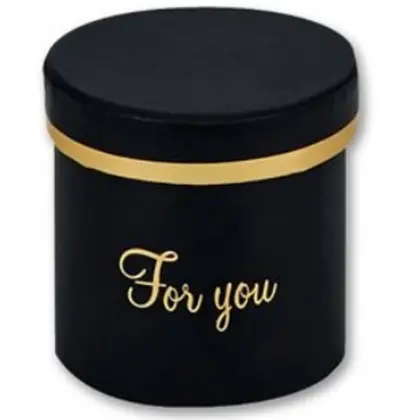 Κουτί Με Καπάκι Κυλινδρικό 'For You' 8x8x8cm