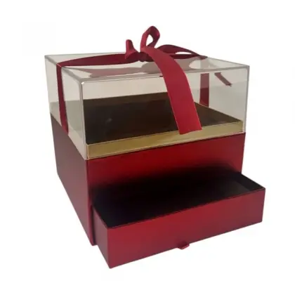 Κουτί Με Συρτάρι Και Κορδέλα 20x20x18.5cm