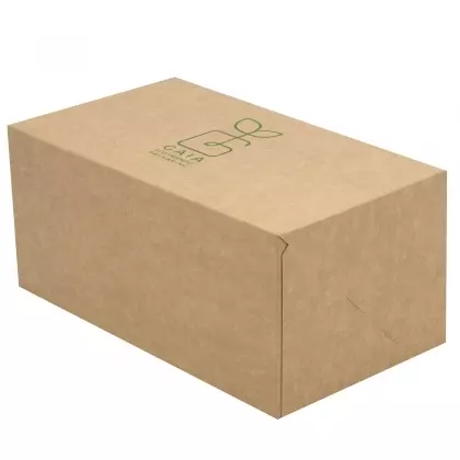 Κουτί Συσκευασίας Φαγητού Gaia Χάρτινο 21x12.5x10cm Συσκευασία 10 Τεμαχίων