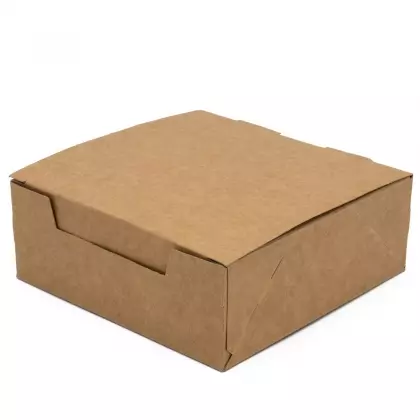 Κουτί Συσκευασίας Φαγητού Χάρτινο 13x13x5cm Συσκευασία 10 Τεμαχίων